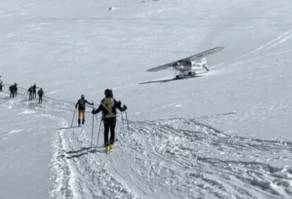 SNOW JOKE - Ski Plane Lands On Snowfield And Almost Wipes Out Terrified Hikers - Article cover image