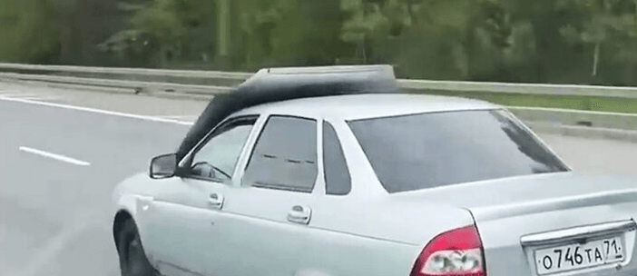 BLIND SIDED - Driver Filmed Speeding Down Highway With Engine Hood Blocking Windscreen - Article cover image