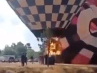HIGH JUMP - Hot Air Balloon Catches Fire At Festival - Article cover image