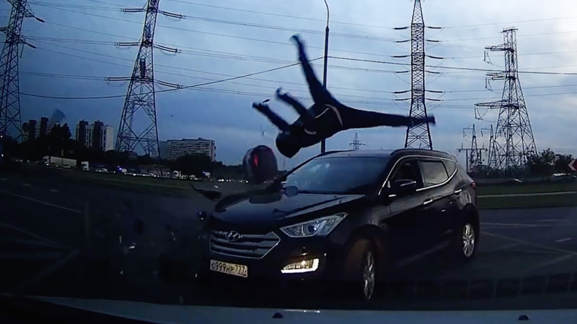 FLIP SIDE - Biker Catapulted Into Air In Smash With Car - Article cover image