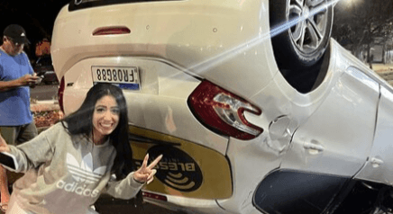 DO MY BUMPERS LOOK BIG IN THIS? - Beauty Blogger's Bizarre Selfie After Car Crash - Article cover image