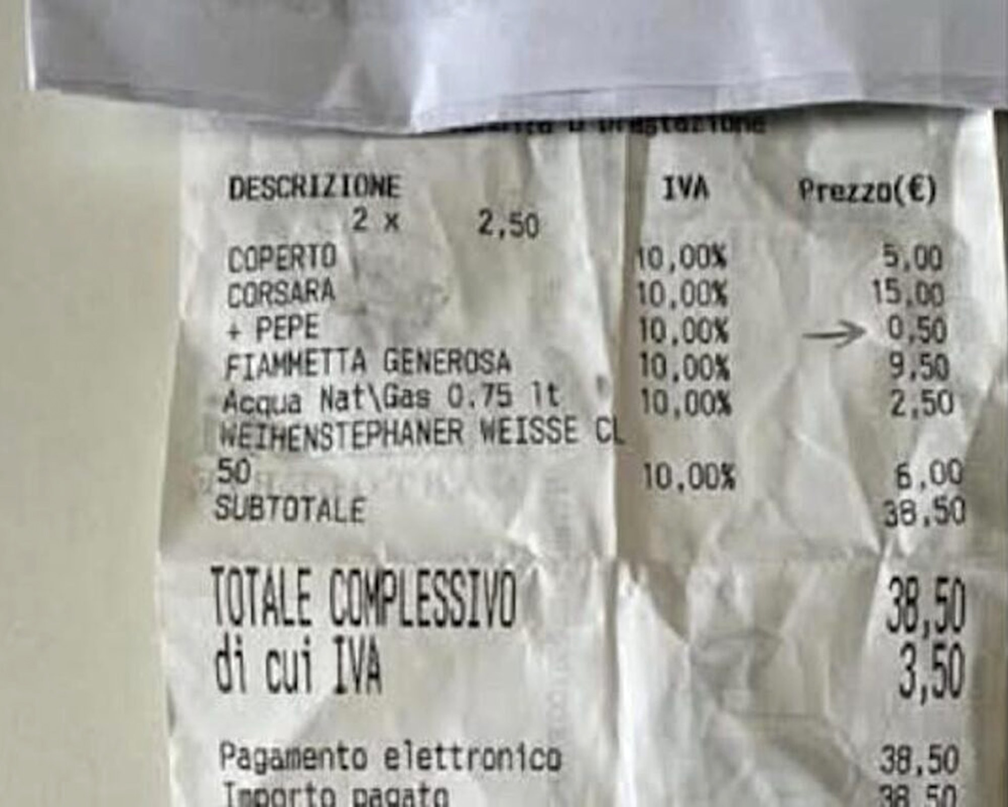 NOTHING TO SNEEZE AT - Italian Eatery Adds 50 Cents To Bill For Extra Pepper - Article cover image