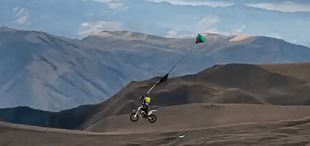 Thrill-Seeker Soars Off Cliff On Motorcycle Recreating Iconic 'Mission Impossible' Stunt