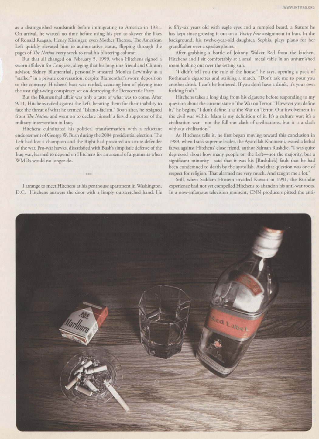 ALL THE RIGHT ENEMIES - Christopher Hitchens Last Interview - Article cover image