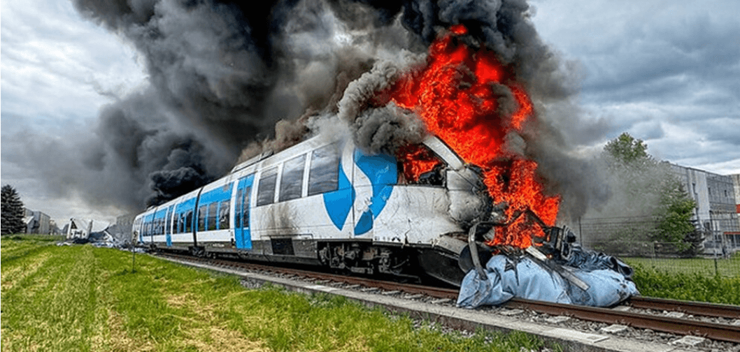 WRONG TRACK - Lorry Explodes After Collision With Passenger Train At Level Crossing - Article cover image