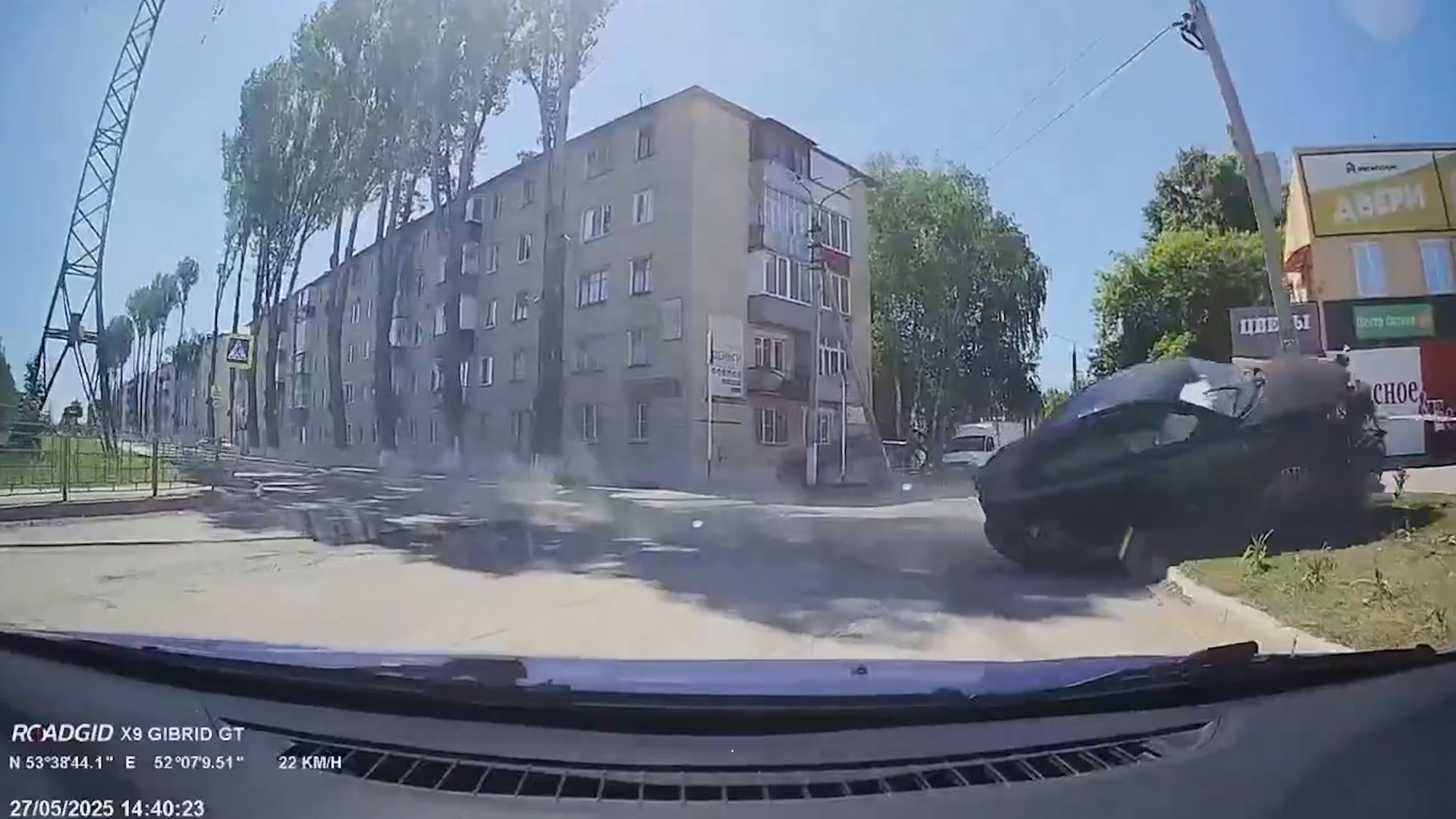 POLE POSITION - Mazda Driver Takes Down Power Lines Without Braking In Suspected Medical Episode - Article cover image